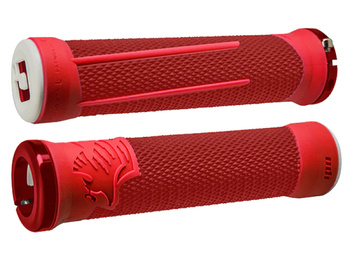 ODI MTB grips AG2 Signature Lock-On 2.1 red-fire red, 135mm red clamps