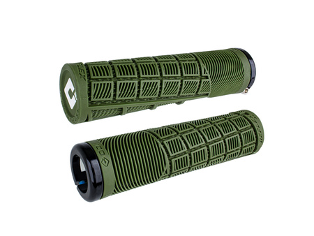 ODI Grips Reflex XL v2.1 Lock-On army green w/ black clamps 135mm