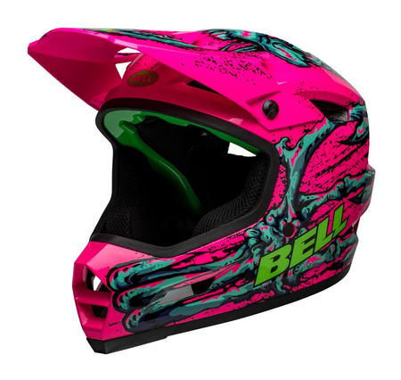 Kask full face BELL SANCTION 2 DLX MIPS bonehead gloss pink turquoise roz. XL (59-61 cm) (LIMITED EDITION) (NEW 2025)