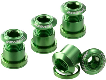 REVERSE Chainring Bolt Set 4 pcs. green