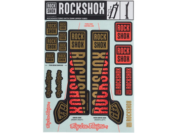 Decal Kit Troy Lee Designs 35mm Gold/Orange MY18 - PIKE/Lyrik/Yari/Domain/Revela