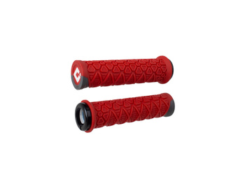 ODI Grips Vanquish v2.1 Lock-On red/grey w/ black clamps