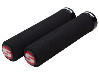 SRAM Locking Grips Foam 129mm Black with Single Black Clamp and End Plugs