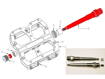 REVERSE Axle set for Escape Pedal 2 pcs