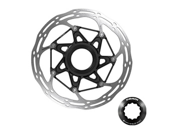 SRAM Bremsscheibe Centerline Rounded 140mm, zweiteilig, Centerlock, schwarz abgerundetes Profil