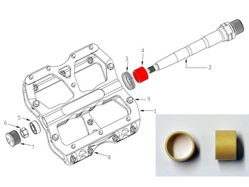 REVERSE DU Bushing for (E-) Escape (Pro), Black One(TI), B 2 pcs
