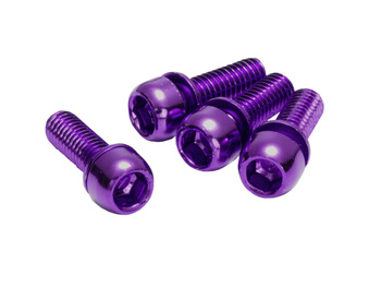 REVERSE Disc Brake Bolt Set - 4 pcs M6x18mm purple