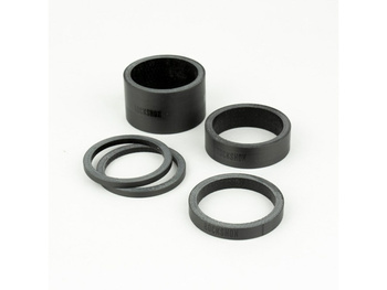 RockShox Headset Spacer Set, UD Carbon, Gloss Black Logo (2.5mm x 2, 5mm x 1, 10