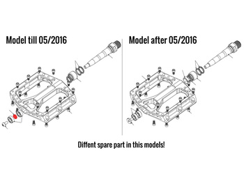 REVERSE Bearing washer Black ONE Pedal till 05/2016