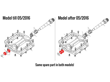 REVERSE Sealed bearing Black ONE Pedal, 2 pcs