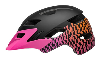 Kask juniorski BELL SIDETRACK wavy checks matte pink roz. Uniwersalny (50–57 cm) (NEW 2025)