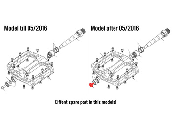 REVERSE Bolt right axle Black ONE Pedal, after 05/2016