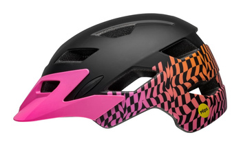 Kask juniorski BELL SIDETRACK MIPS wavy checks matte pink roz. Uniwersalny (50–57 cm) (NEW 2025)