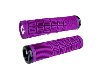 ODI Grips Reflex v2.1 Lock-On purple w/ black clamps 135mm