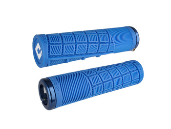 ODI Grips Reflex XL v2.1 Lock-On medium blue w/ blue clamps 135mm
