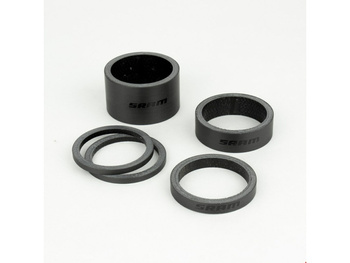 SRAM Spacer-Set 2x 2,5mm, 1x 5mm, 1x 10mm, 1x 20mm UD-Carbon, schwarzes Logo