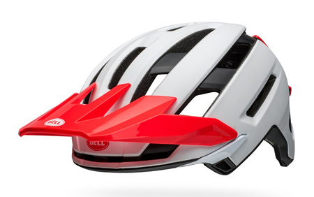 Kask mtb BELL SUPER AIR SPHERICAL matte gloss white infrared roz. L (58-62 cm) (NEW 2025)