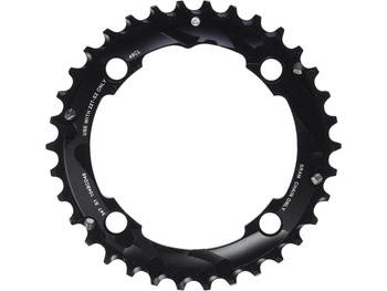 CHAIN RING MTB 34T 104 AL5 2X10 MEDIUM PIN BLAST BLACK