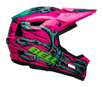 Kask full face BELL SANCTION 2 DLX MIPS bonehead gloss pink turquoise roz. XL (59-61 cm) (LIMITED EDITION) (NEW 2025)