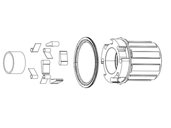 WHEEL FREEHUB KIT - (INCLUDES BEARINGS & PAWLS) DOUBLE TIME9/10/11 SPEED DOUBLE