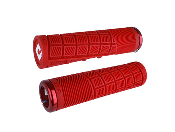 ODI Grips Reflex XL v2.1 Lock-On red w/ red clamps 135mm