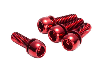 REVERSE Disc Brake Bolt Set - 4 pcs M6x18mm red