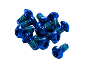 REVERSE Disc Rotor Bolt Set - 12 pc blue