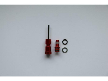 FORK REBOUND DAMPER KNOB KIT - (INCLUDES ADJUSTER KNOB & BOLT) ALUMINUM RED LONG
