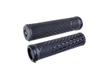 ODI CF Lock-On Grips Pearl Black/Gray with Black Clamp