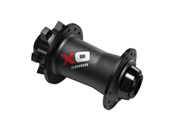 MTB Hub X0 Front 6-Bolt Disc 28H Black/Red (includes Quick Release, 15x100mm & 2
