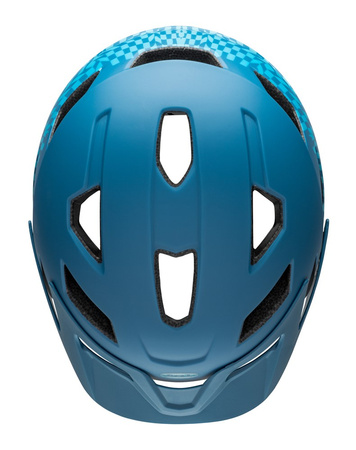 Kask juniorski BELL SIDETRACK wavy checks matte blue roz. Uniwersalny (50–57 cm) (NEW 2025)