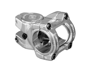 REVERSE Stem Black-ONE Titanium D- 35mm Ø31,8 & Ø35mm (Silver) incl. Top Cap, Screw, Nut