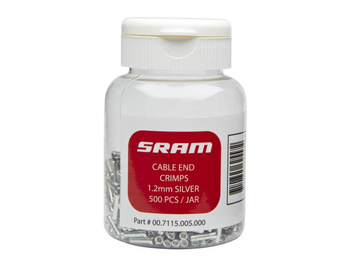 Shift Cable End Crimps 1.2mm Silver 500-count Jar