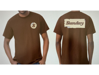 Sunday T-Shirt Sticker L, brown