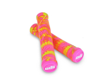 ODI Grips Hucker Signature no Flange yellow and pink swirl, 160mm