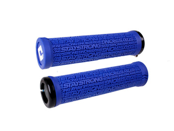 ODI Grips Stay Strong v2.1 medium blue w/ black clamps 135mm