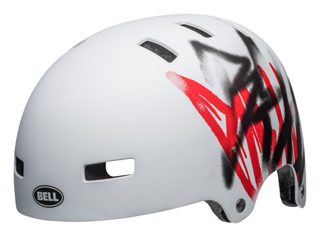 Kask bmx BELL LOCAL matte white scribble roz. L (59–61.5 cm) (WYPRZEDAŻ -50%)