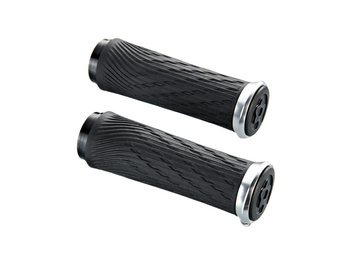 Locking Grips for Grip Shift Integrated 100mm with Silver Clamps and End Plug