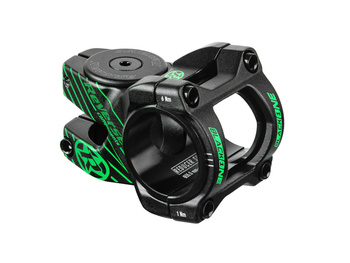 REVERSE Stem Black-ONE D-2 35mm Ø31,8 & Ø35mm (Black/Green) incl. Top Cap, Screw, Nut