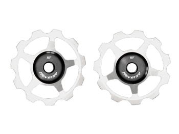 Reverse aluminium pulley set for Colab chain tensioners sealed ball bearings. silver