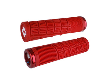 ODI Grips Reflex v2.1 Lock-On red w/ red clamps 135mm