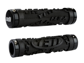 ODI MTB grips Yeti Hardcore Lock-On black, 130mm black clamps, Bonus Pack