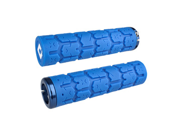 ODI Grips Rogue V2.1 Lock-On blue w/ blue clamps 135mm