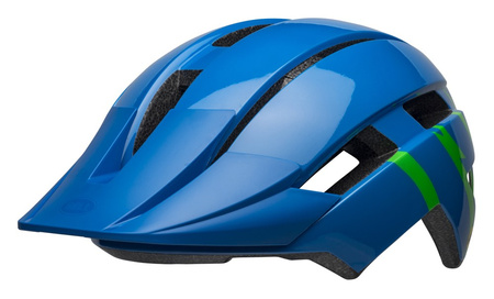 Kask dziecięcy BELL SIDETRACK II MIPS strike gloss blue green roz. Uniwersalny (47–54 cm) (NEW 2025)