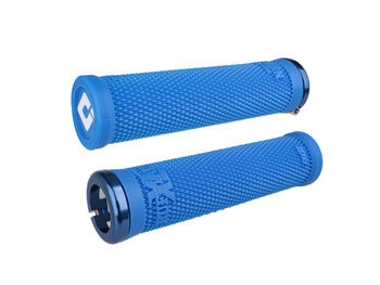 ODI Grips Ruffian XL V2.1 Lock-On blue w/ blue clamps 135mm