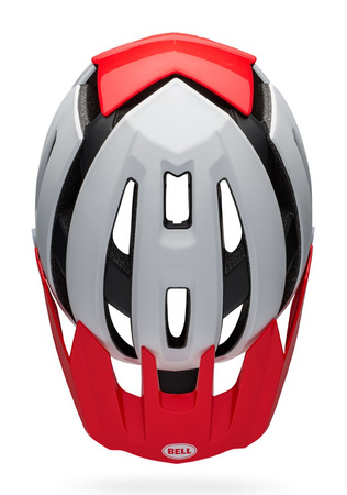 Kask mtb BELL SUPER AIR SPHERICAL matte gloss white infrared roz. L (58-62 cm) (NEW 2025)