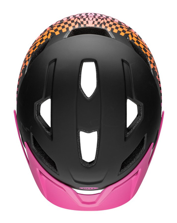 Kask juniorski BELL SIDETRACK wavy checks matte pink roz. Uniwersalny (50–57 cm) (NEW 2025)