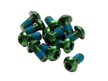 REVERSE Disc Rotor Bolt Set - 12 pc green