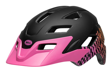 Kask juniorski BELL SIDETRACK wavy checks matte pink roz. Uniwersalny (50–57 cm) (NEW 2025)