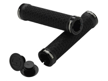 SRAM Locking Grips Black with Double Clamps & End Plugs